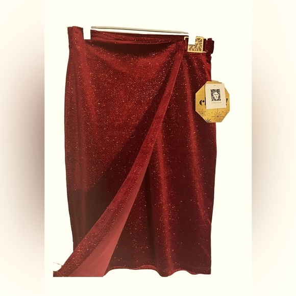Anne Klein Red Wrap Skirt NWT Size XS - Picture 3 of 3